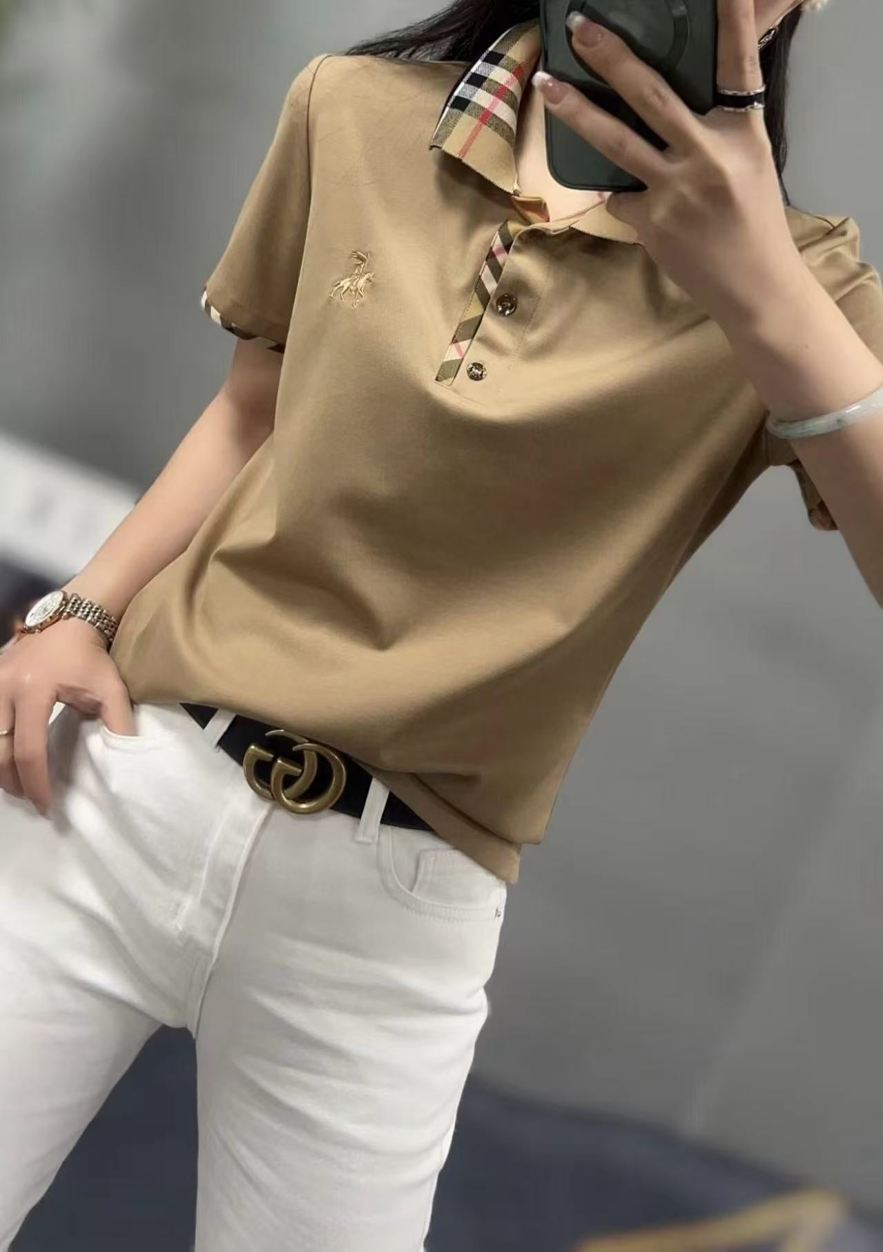 Áo Bb thun cổ bẻ viền tay sọc Màu Đen