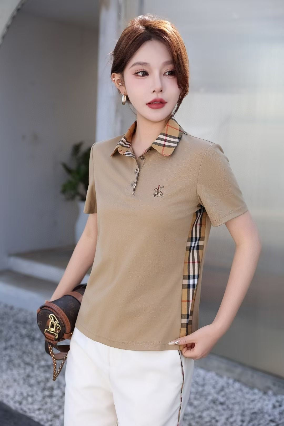 Áo BB cổ bẻ sọc sườn Màu Đen 6292