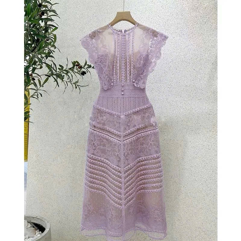 Super beautiful purple lace dress 3298