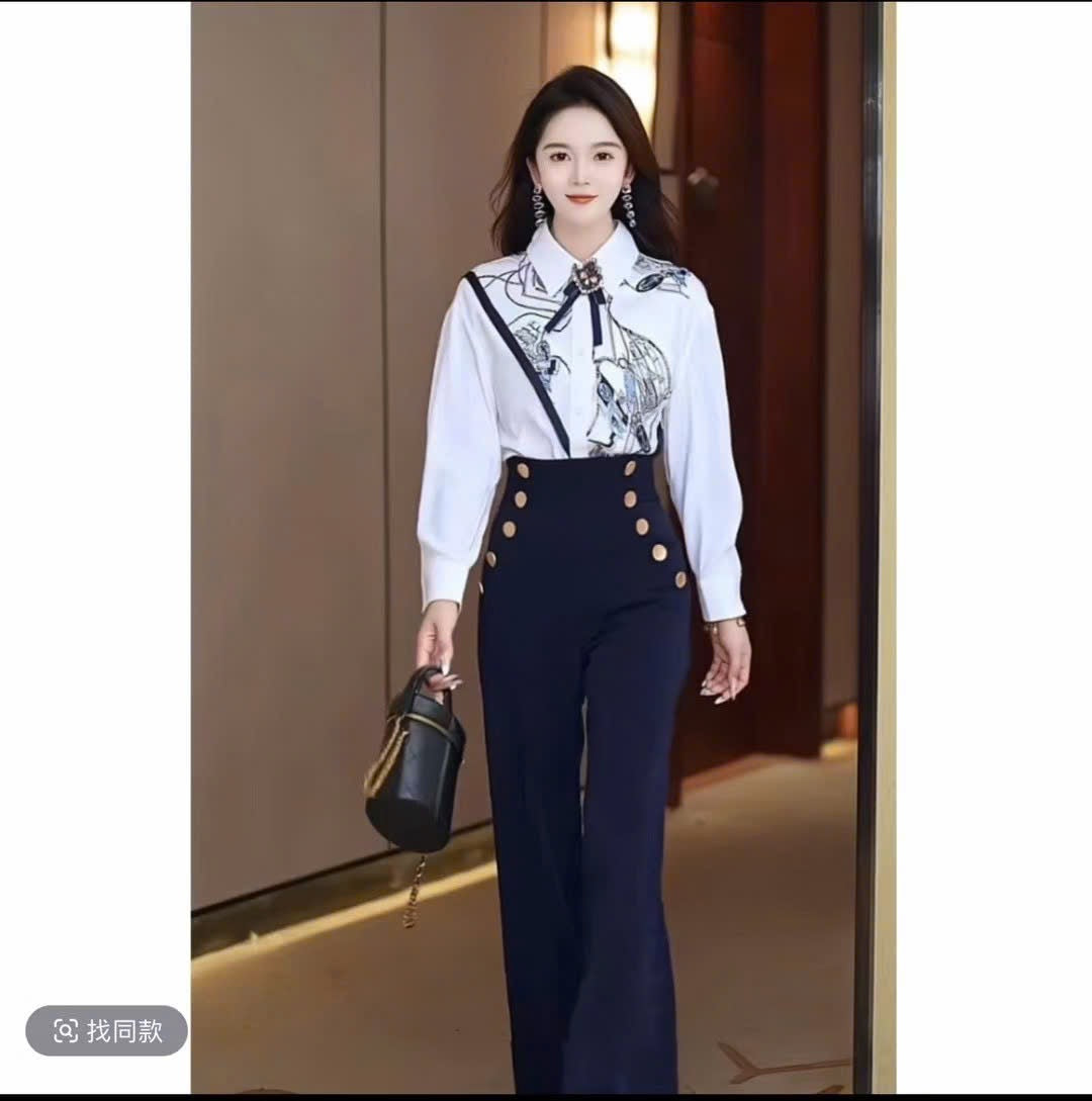 Set áo sơ mi quần tây dài 5559