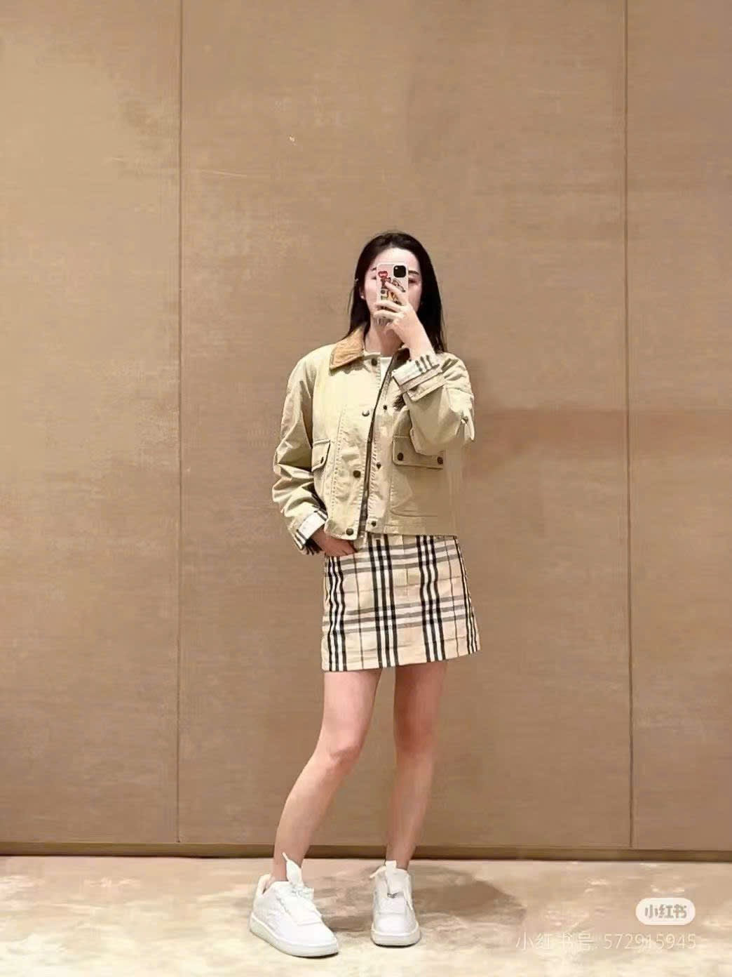 Áo BB phao cổ nhung kèm 2 túi ngắn Màu Nude 7315