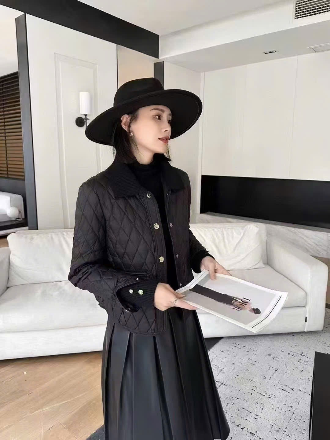 Áo BB phao cổ nhung có túi Màu Trắng 7422