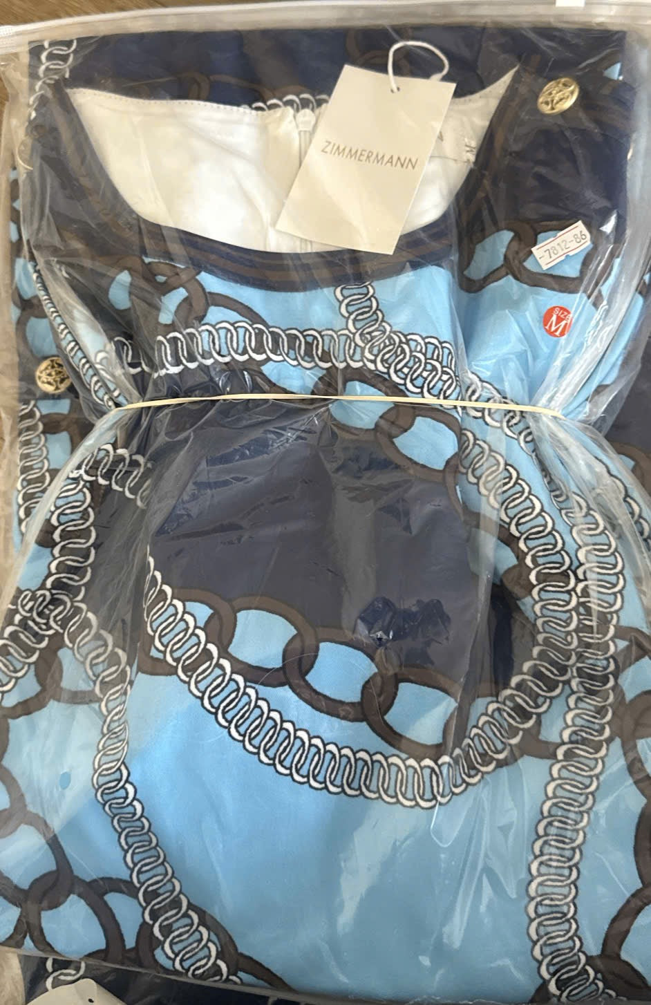 Đầm suông lụa hoạ tiết mắt xích 7361