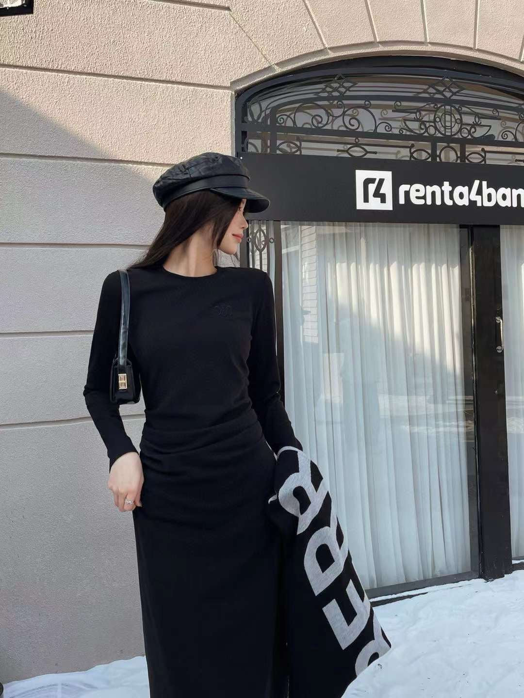 CL dress cotton long black  251