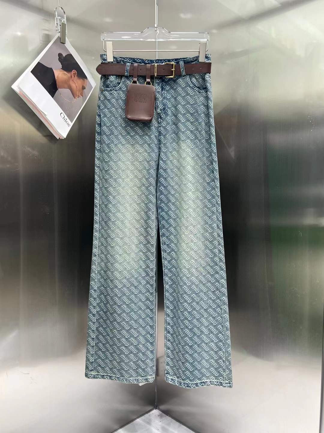 Quần jean Miu chữ kèm belt  544