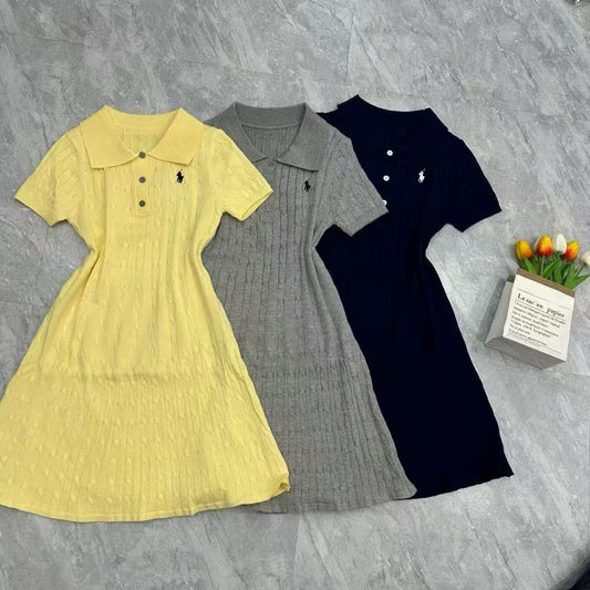 Đầm Polo chữ A bên ngoài rất đẹp MÀU VÀNG 6545