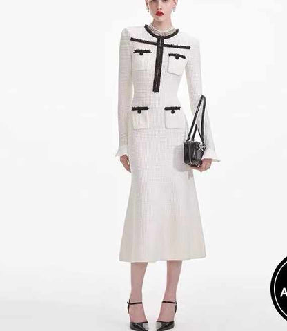 Đầm Self đuôi cá xịn MÀU TRẮNG 4743