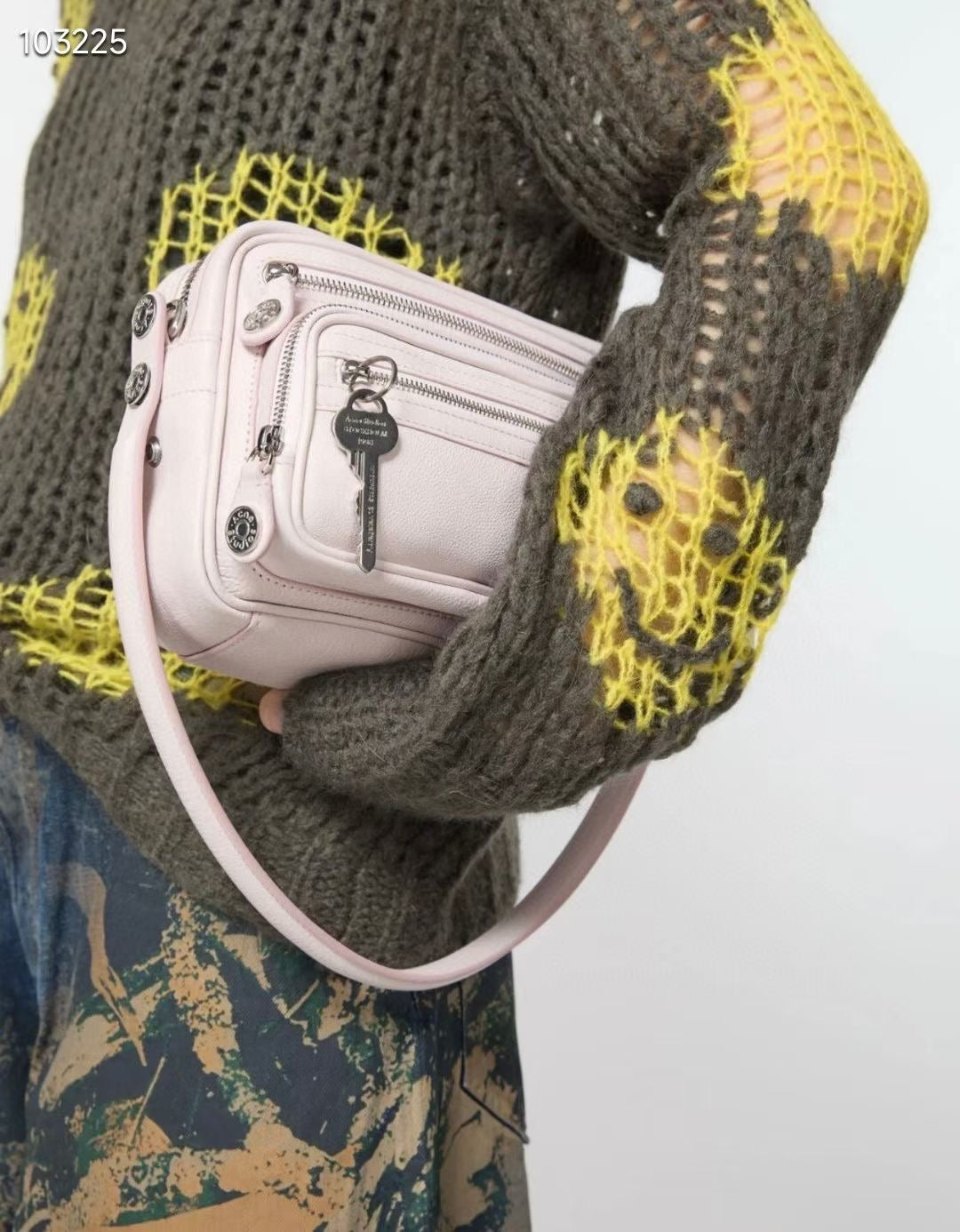 Áo len móc dài tay nâu phối vàng cực chất form rộng 6927