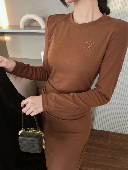 CL dress brown long 250