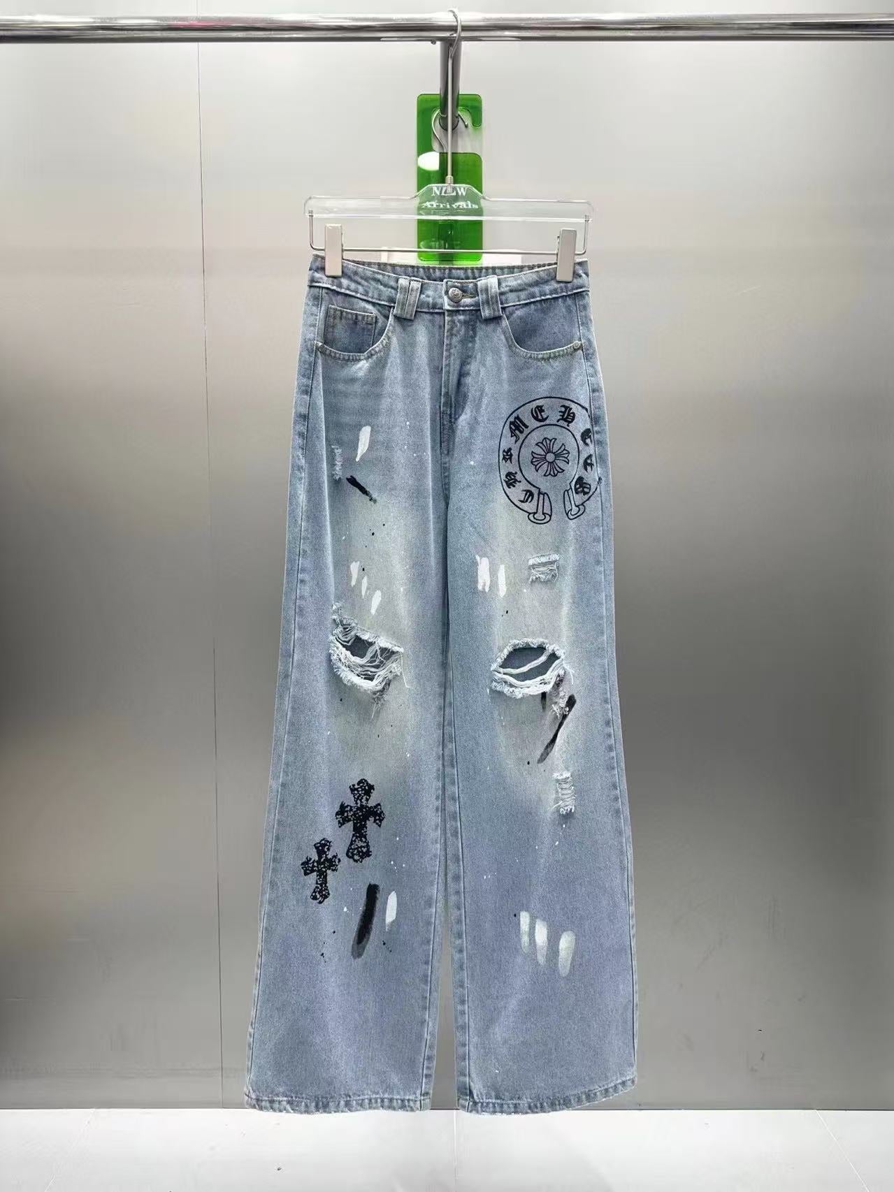 Quần Chrom H jean rách xịn 8293