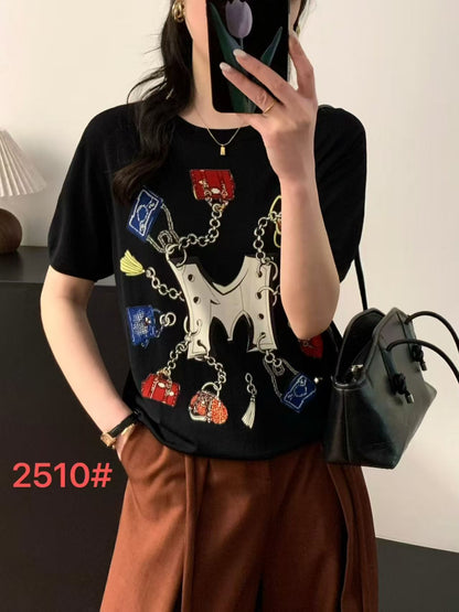 Áo Montoghi LV chữ M túi xung quanh màu đen 8748