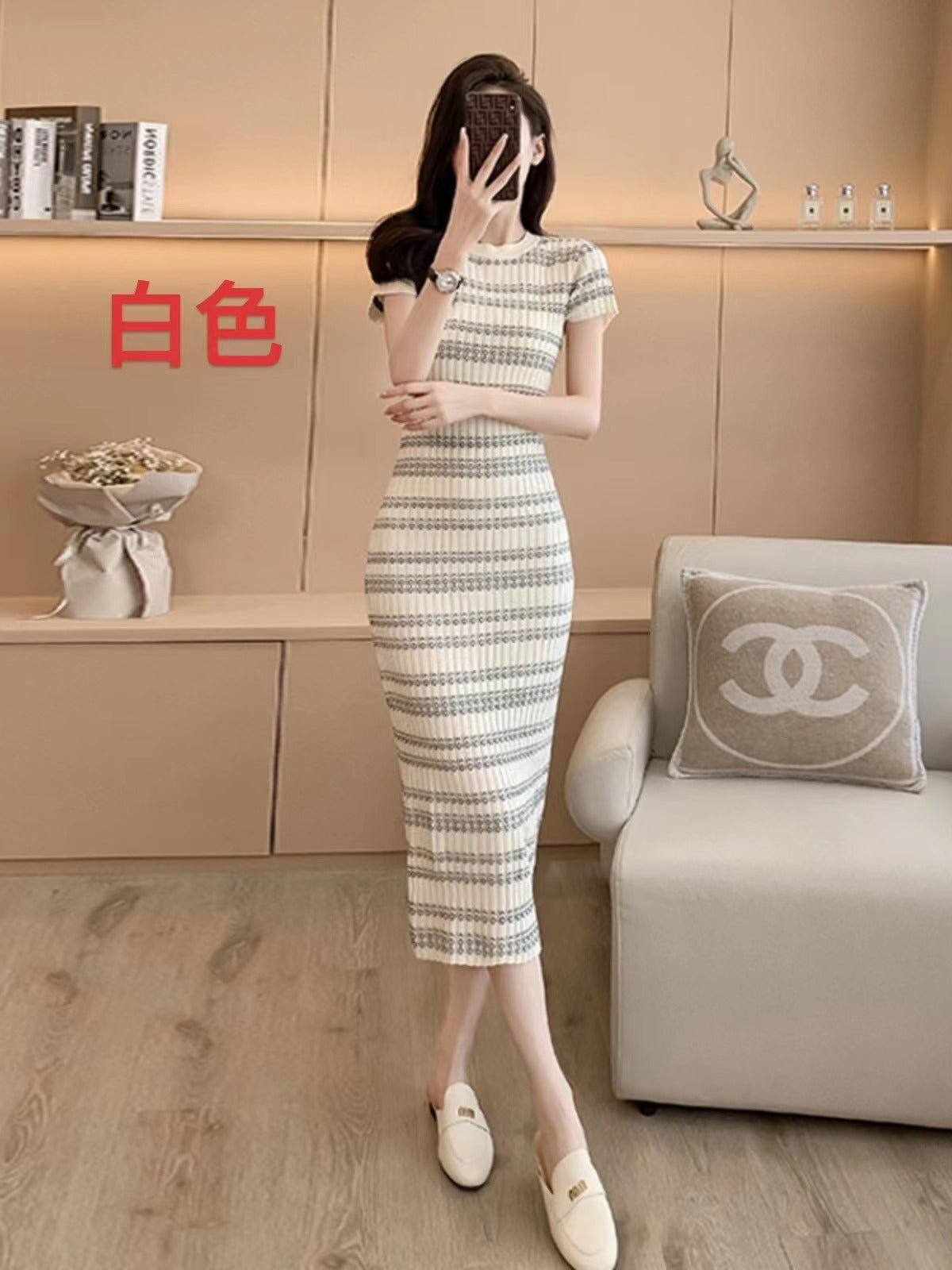 Đầm body Màu đen 1217