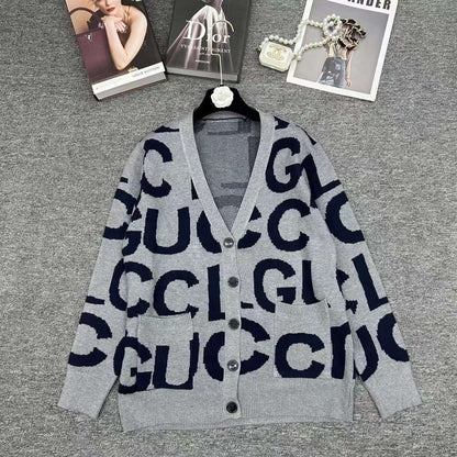 Áo khoác cardigan GC xám beo