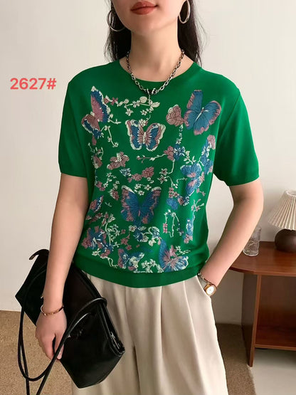 Áo Montoghi CD bướm nhỏ hồng Màu Đen 8752