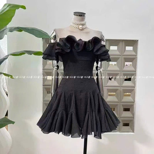 Đầm bẹt vai trẻ trung Màu Đen 6351