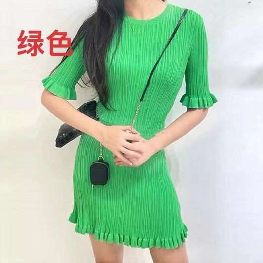 Đầm body ngắn xanh lá  342