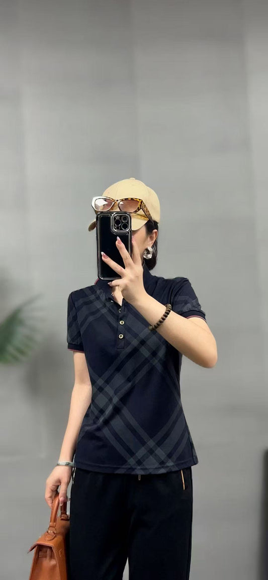 Áo BB cổ bẻ sọc xanh than xịn 6288