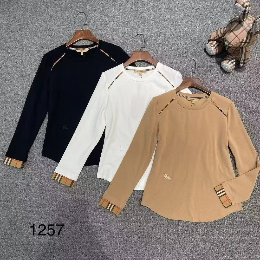 Áo Bb thun cotton tay dài viền vai Màu Trắng 7517