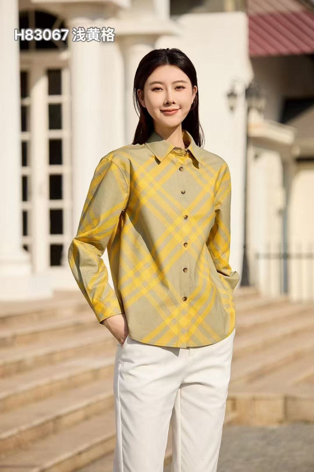 Áo sơ mi BB sọc vàng đậm dài tay xịn 6911