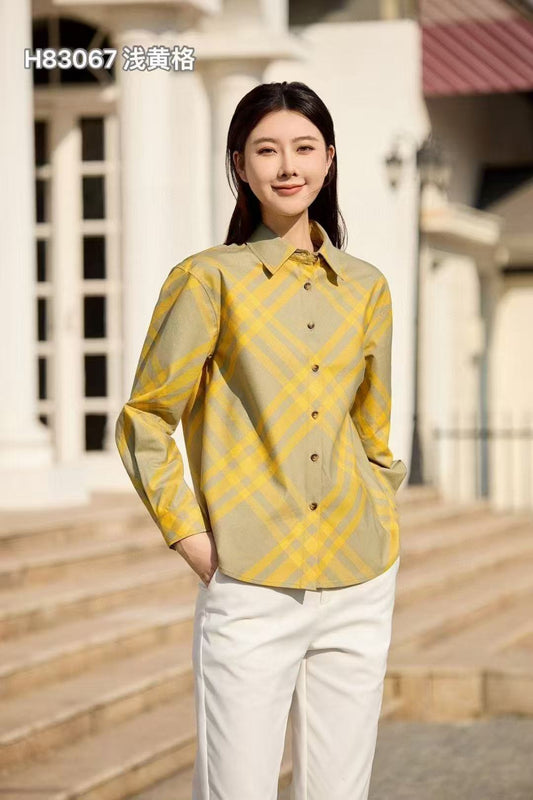 Áo sơ mi BB sọc vàng đậm dài tay xịn 6911