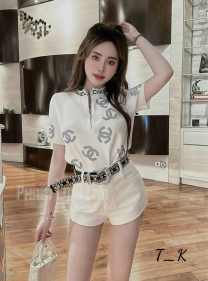 Quần sọt ngắn kèm belt màu trắng 2967