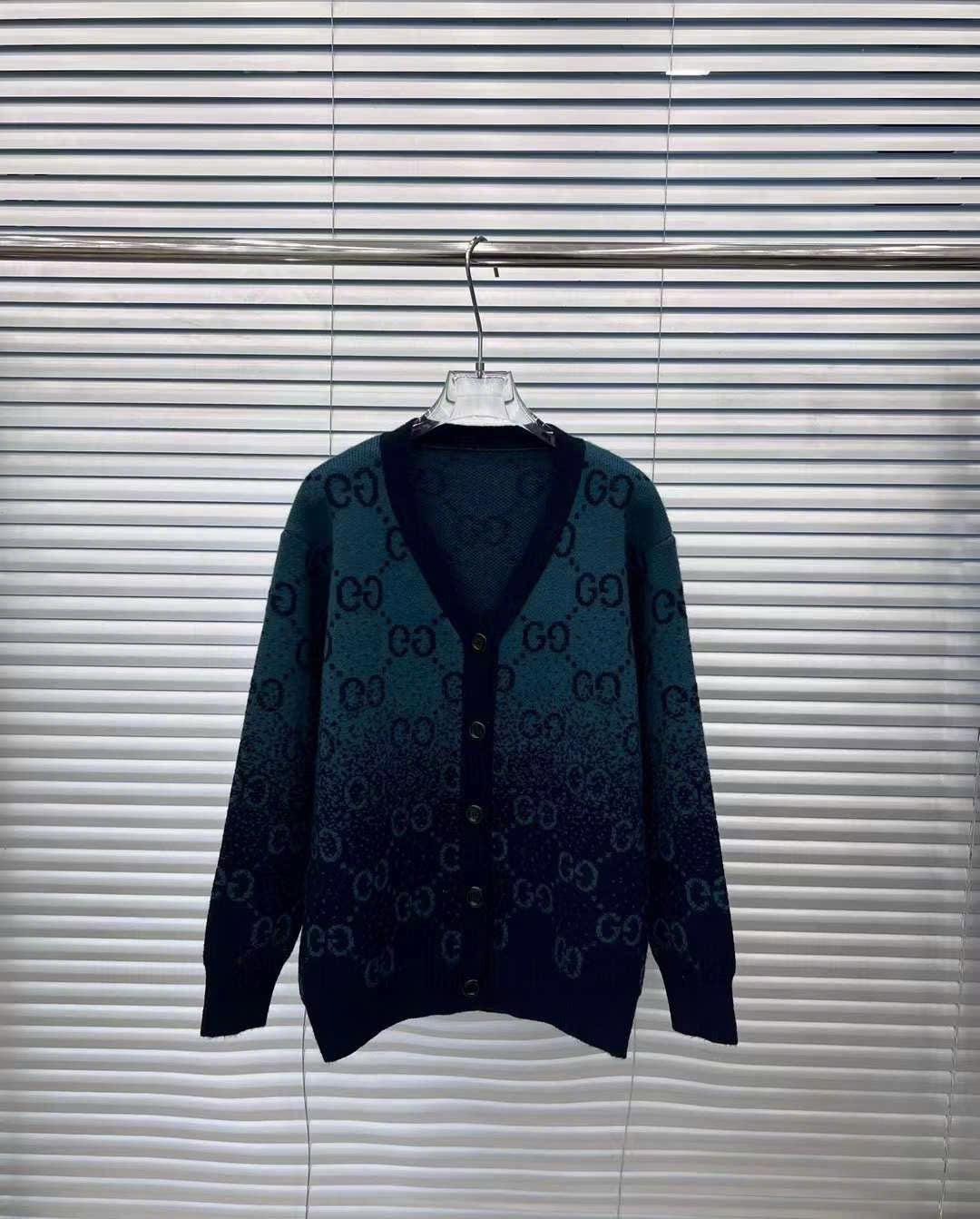 Áo cardigan GG nam xịn màu xanh rêu 3638