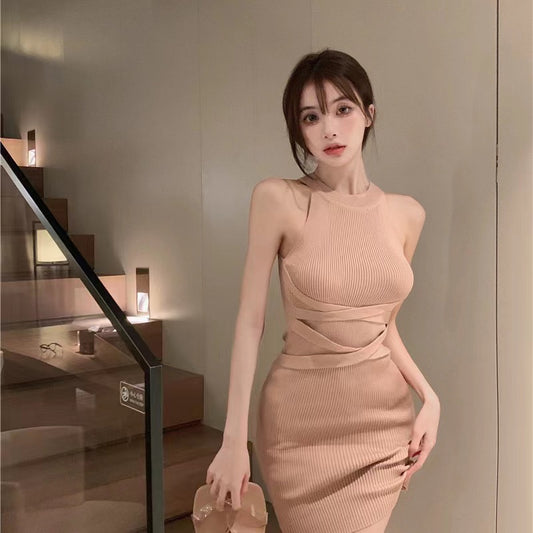 Đầm Body sát nách nude  308