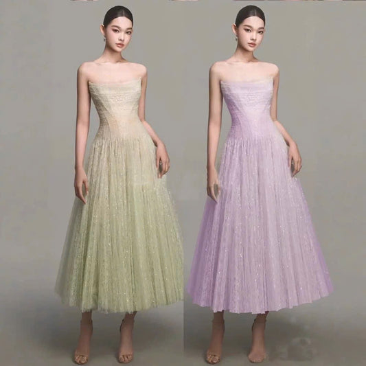 Đầm quây ren tím quý cô sang chảnh 6323