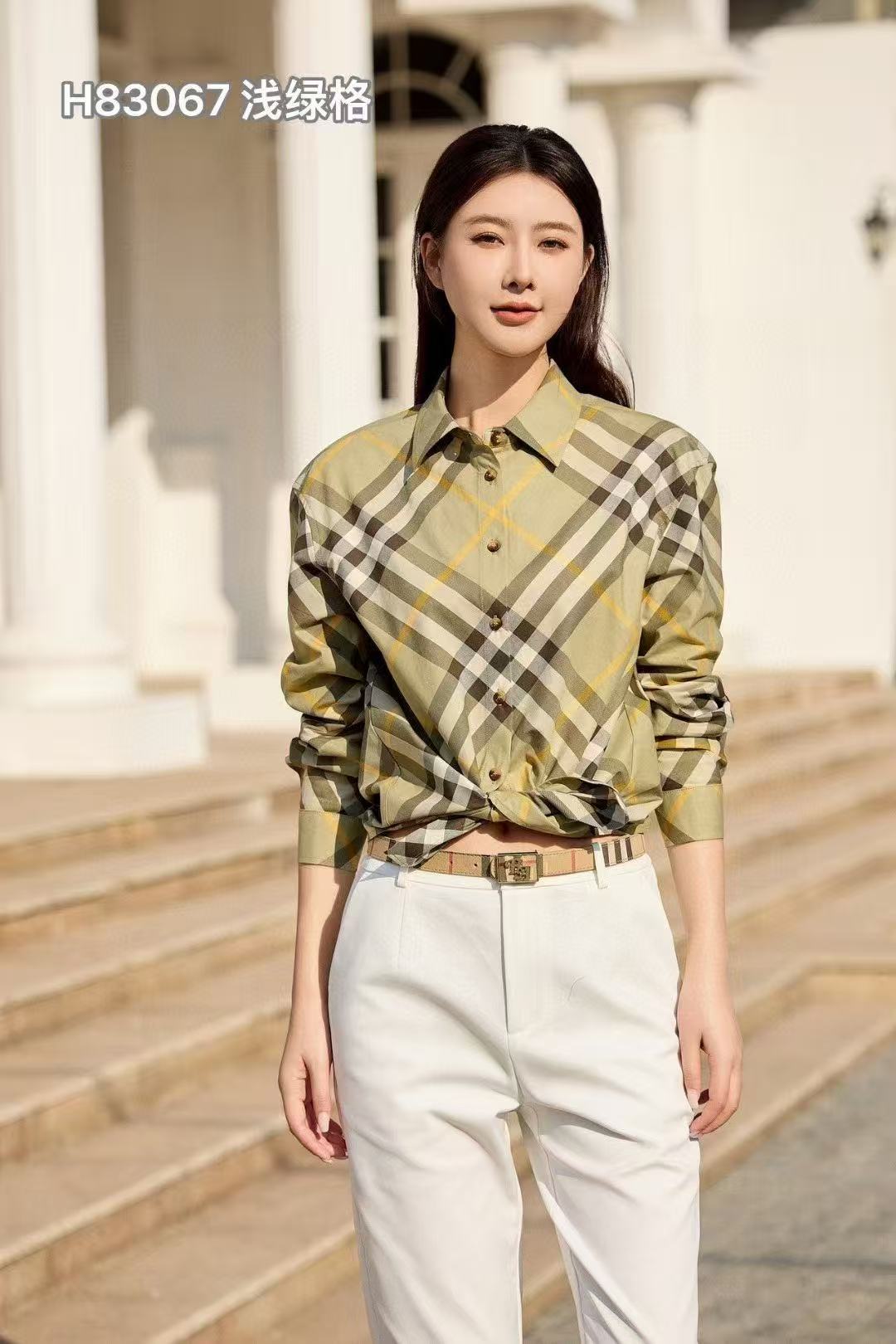 Áo sơ mi BB sọc xanh xịn 6915