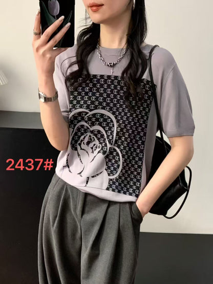 Áo Montoghi Cc bông hoa Trắng 8742