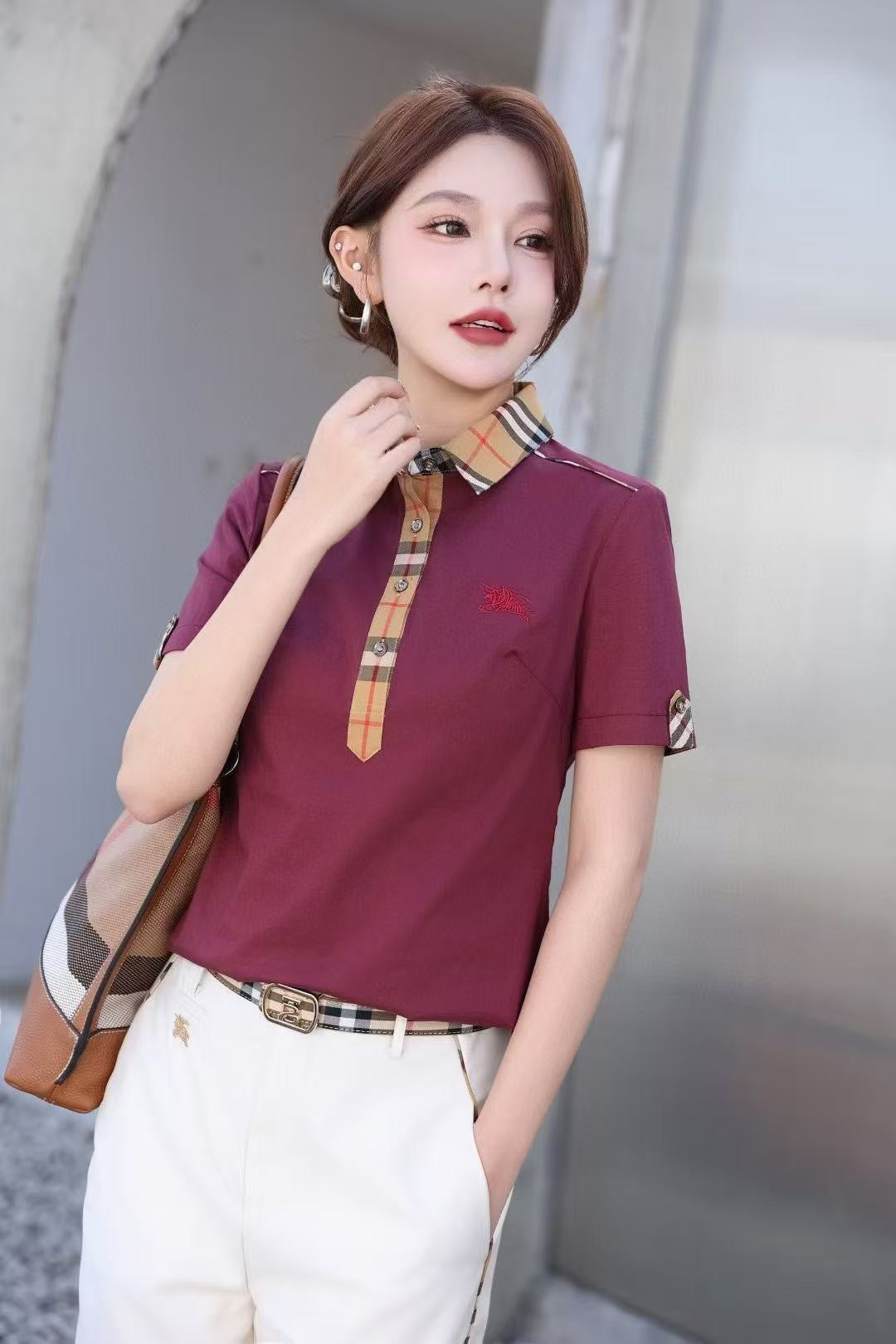 Áo BB 1267 cổ bẻ Màu Đỏ 6697