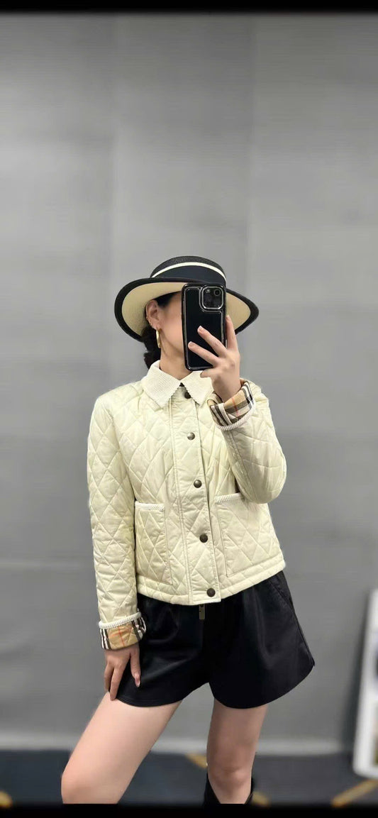 Áo BB phao xin ngắn tay dài màu Kem 7322