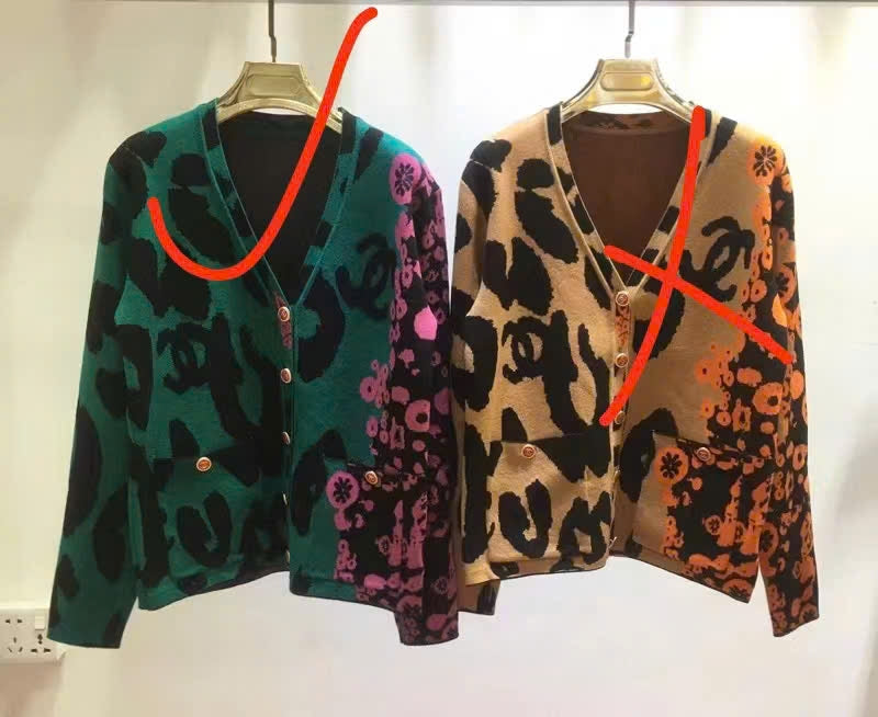 Áo cardigan CC hồng xanh 4275