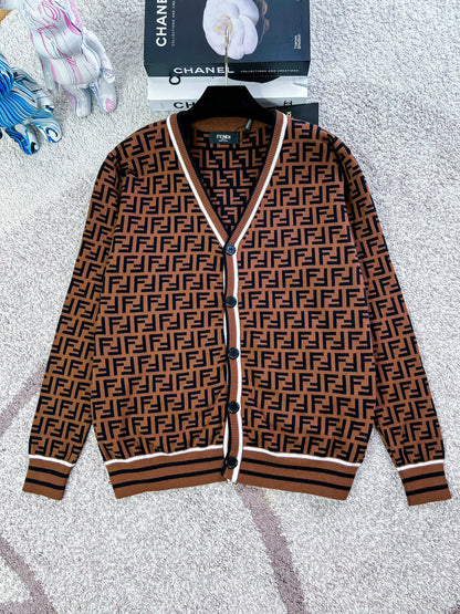 Áo khoác len FF cardigan dài MÀU NHẠT 3305