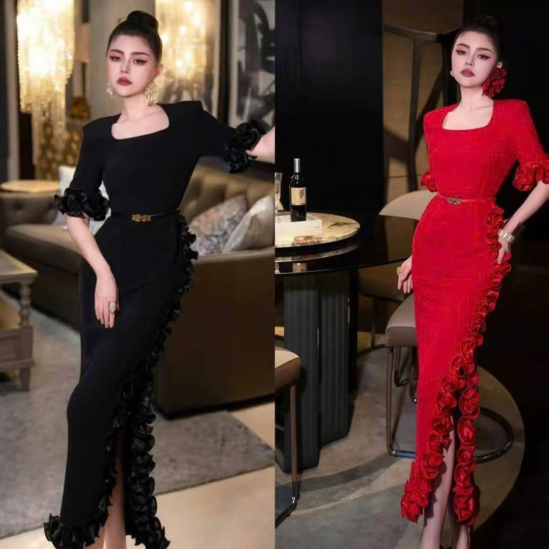 Đầm thiết kế mặc đi tiệc sang trọng thời trang Màu Đen 5554