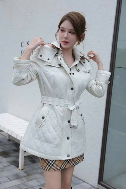 Áo BB Khoác cổ cao kèm belt Màu Đen 7366