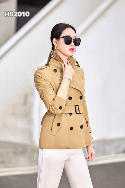 Áo BB Khoác cổ vest ngắn kèm belt 6 nút Màu Nude nhạt 7407