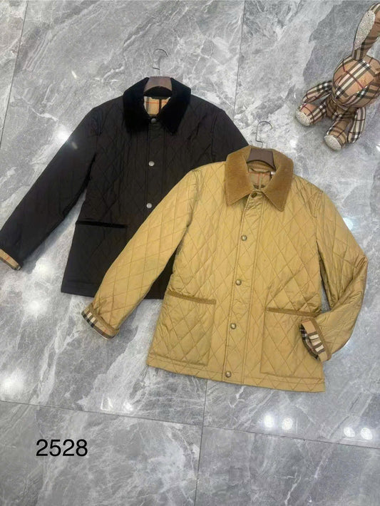 Áo BB phao dài cổ bẻ nhung màu Nude 7418