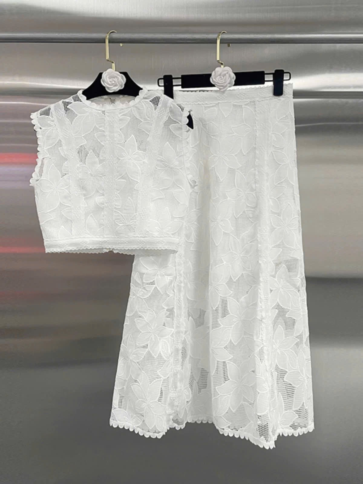 Sét ren váy trắng tinh khôi cực xịn 5323