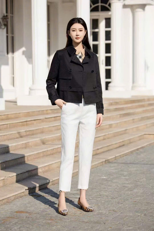 Áo BB Khoác cổ vest ngắn 4 nút Màu Đen 7390