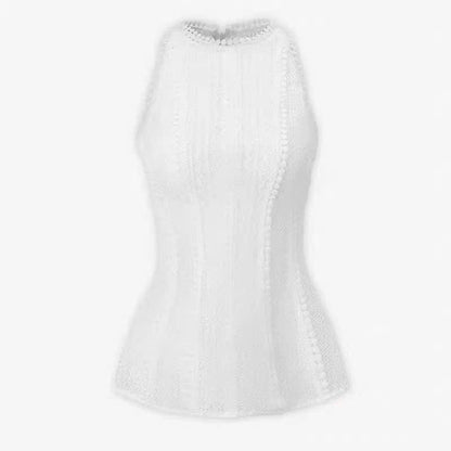 Sét Zim áo sát nách chân váy Màu Trắng 6372