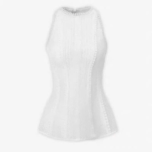 Sét Zim áo sát nách chân váy Màu Trắng 6372