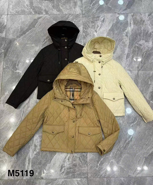 Áo BB phao xin ngắn có nón tay dài Màu Kem 7394