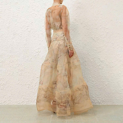 Đầm maxi lụa phong cách cổ điển 7770