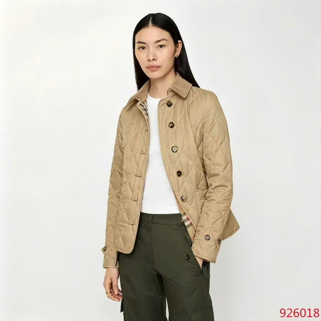 Áo khoác phao BBR 6018 cổ bẻ nhung gân có túi Màu Nu 9719