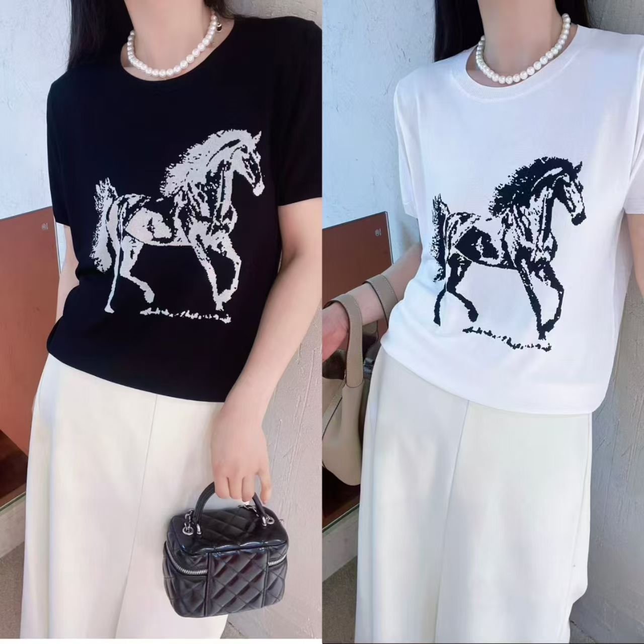 Áo Montoghi HM ngựa một màu đen 8740