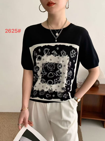 Áo Montoghi CC ô vuông ngực Màu Trắng 8762