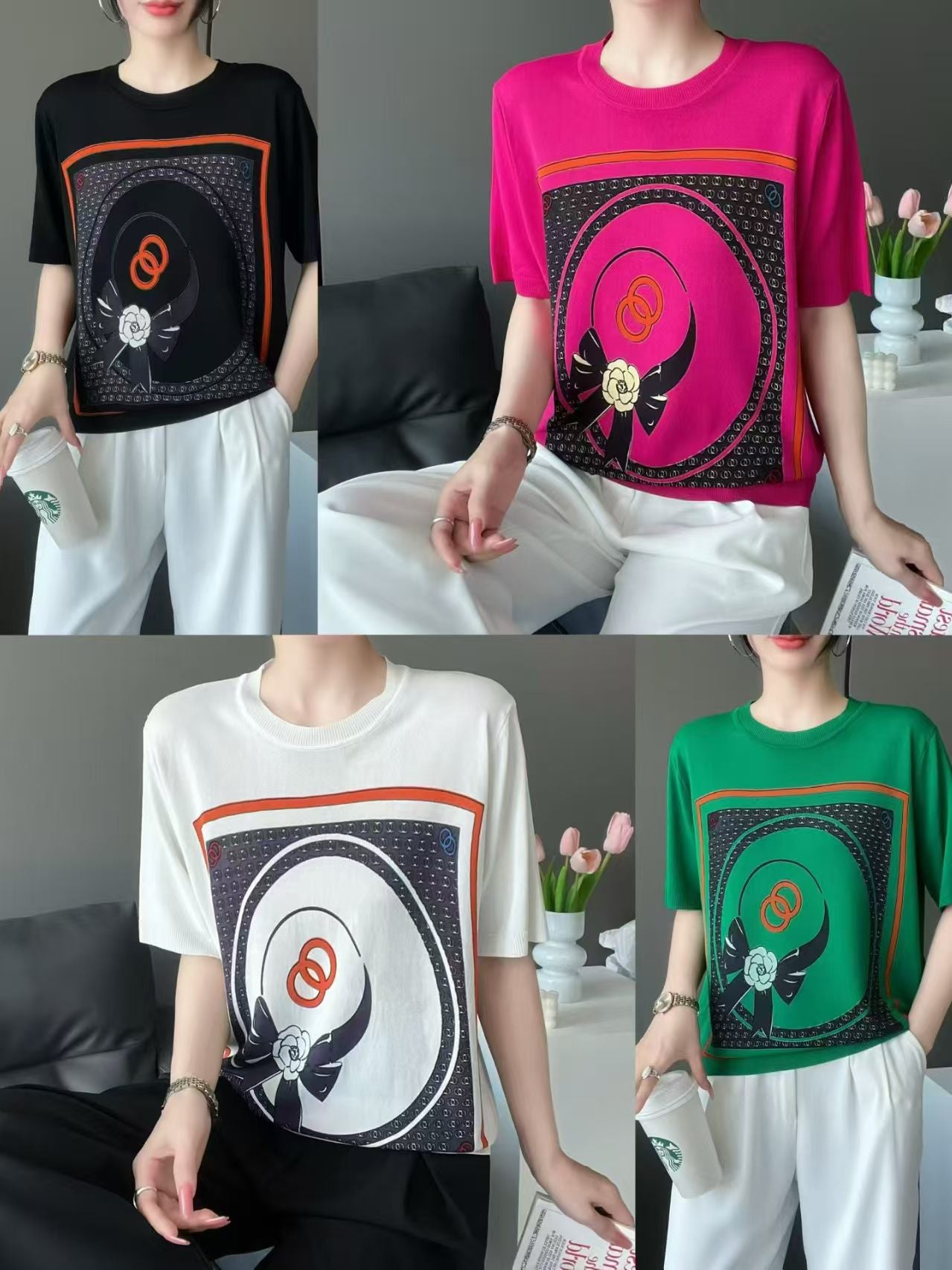 Áo Montoghi CC nơ cạnh sườn MÀU ĐEN 8784