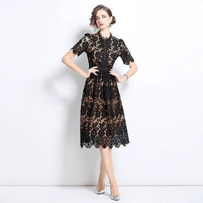 Đầm đen ren hai lớp siêu đẹp 6022