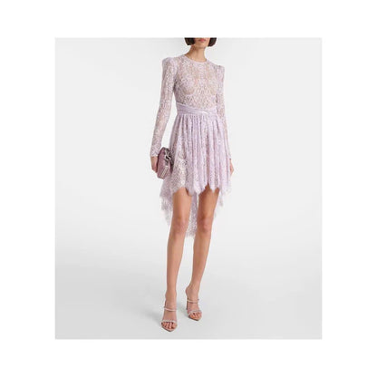 Đầm ren thiết kế đuôi cá tay dài  6065